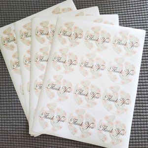 96 pieces 2.5 inches flowering cactus thank you stickers